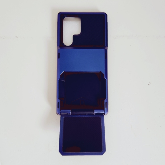 🐢2/$15 Galaxy S22 Ultra Case Wallet Card Holder Navy - Picture 9 of 11